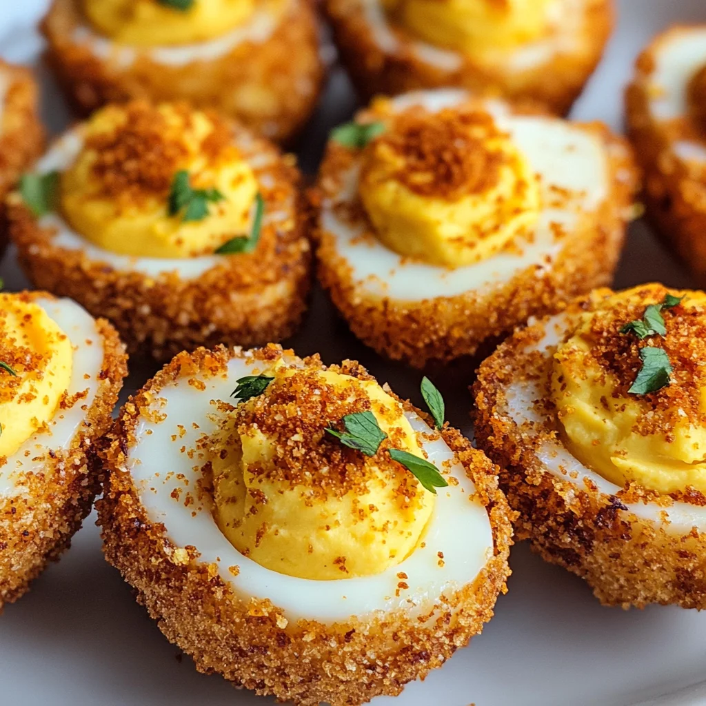 Cajun Style Fried Deviled Eggs