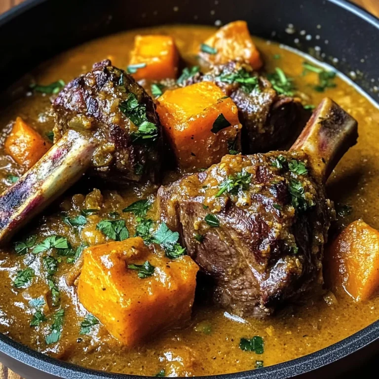 Coconut Cream Lamb Shanks with Sweet Potatoes & Coriander