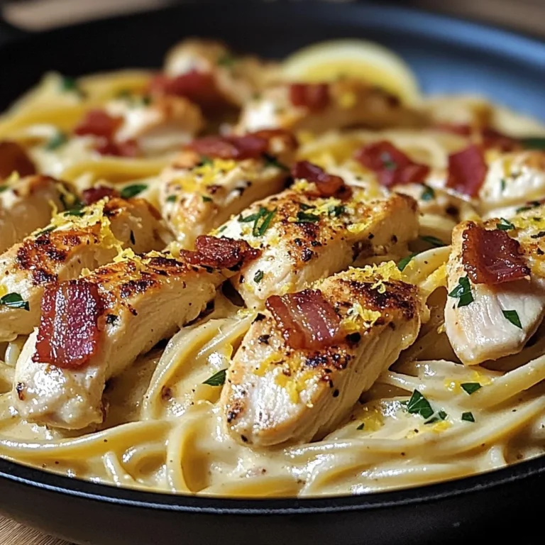Creamy Chicken Carbonara Skillet