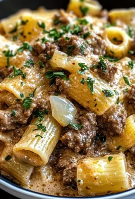 Creamy Garlic Beef Pasta