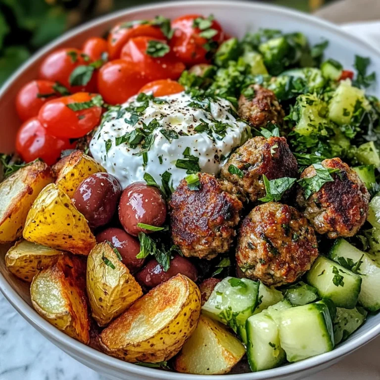 Greek Meatball Bowl Recipe