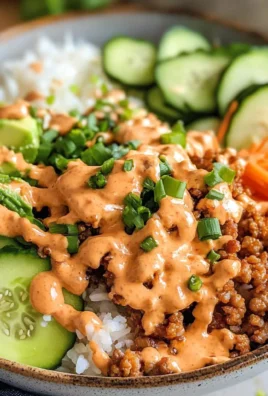 Ground Turkey Rice Bowls with Bang Bang Sauce
