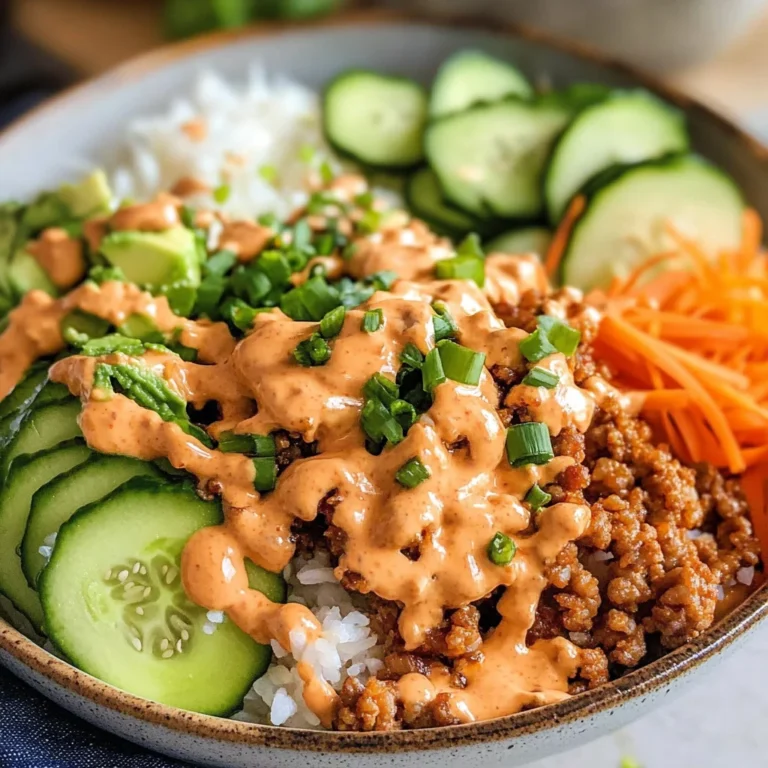 Ground Turkey Rice Bowls with Bang Bang Sauce