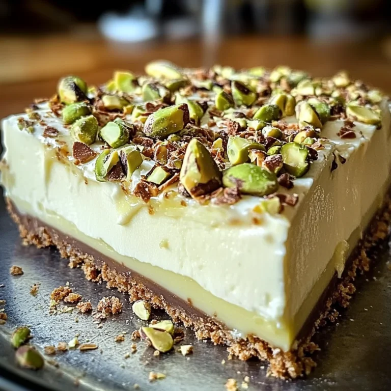 Heavenly Pistachio White Chocolate Cheesecake