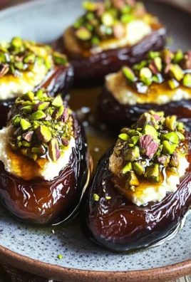 Honey Pistachio Ricotta Stuffed Dates