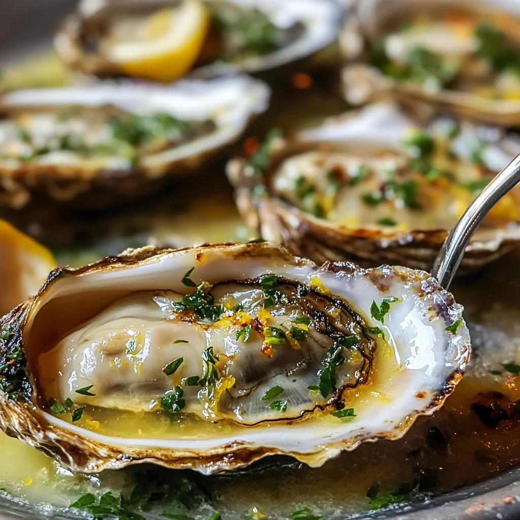 Lemon Butter Grilled Oysters