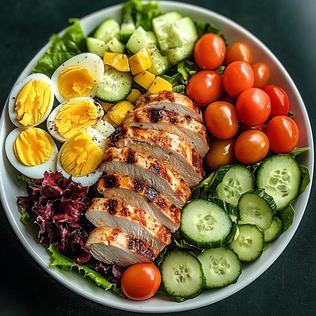 Protein Power Salad with Chicken, Eggs & Cheese