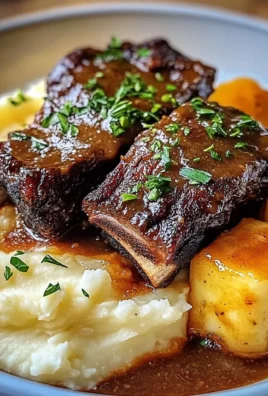 Red Wine Braised Beef Short Ribs with Buttery Mashed Potatoes