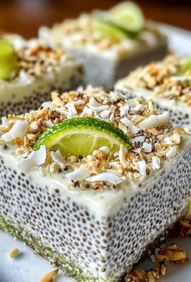 Refreshing No-Bake Chia Pudding Bars with Zesty Coconut Lime Flavor