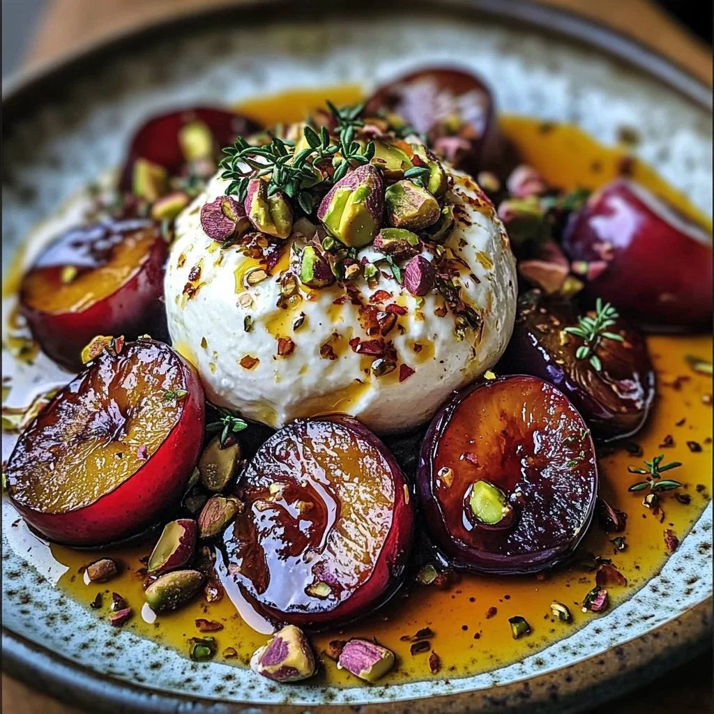 Roasted Plum and Burrata Salad