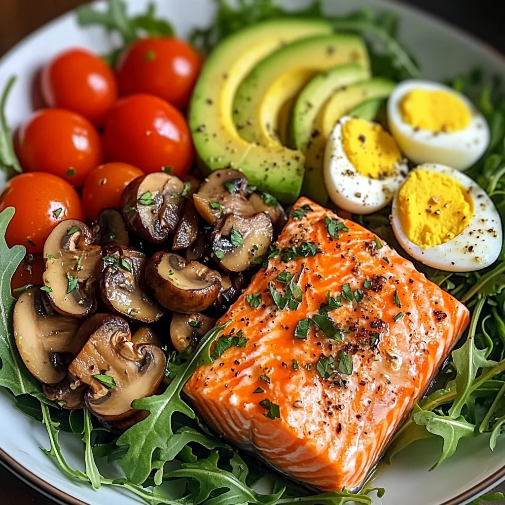 Salmon & Mushroom Power Plate