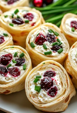 Savory Christmas Cranberry Roll Ups