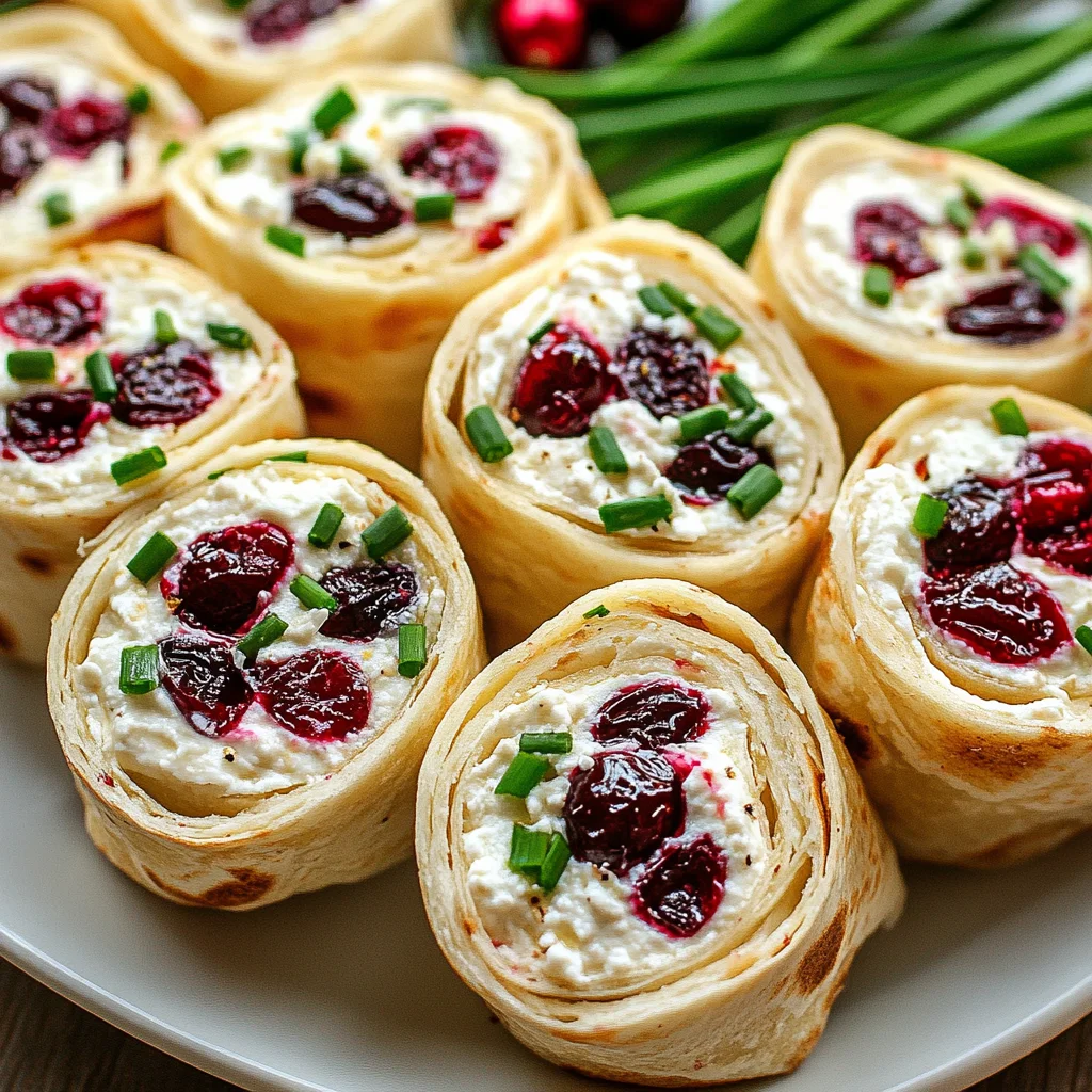 Savory Christmas Cranberry Roll Ups