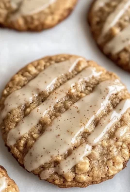 Seriously Thick & Chewy Chai Oatmeal Cookies with Maple Glaze