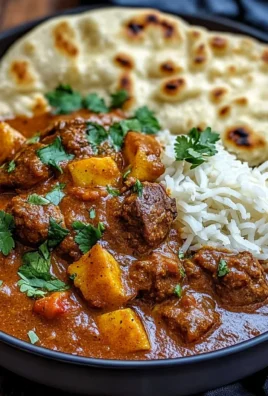 Slow-Cooked Lamb Curry with Garlic Naan