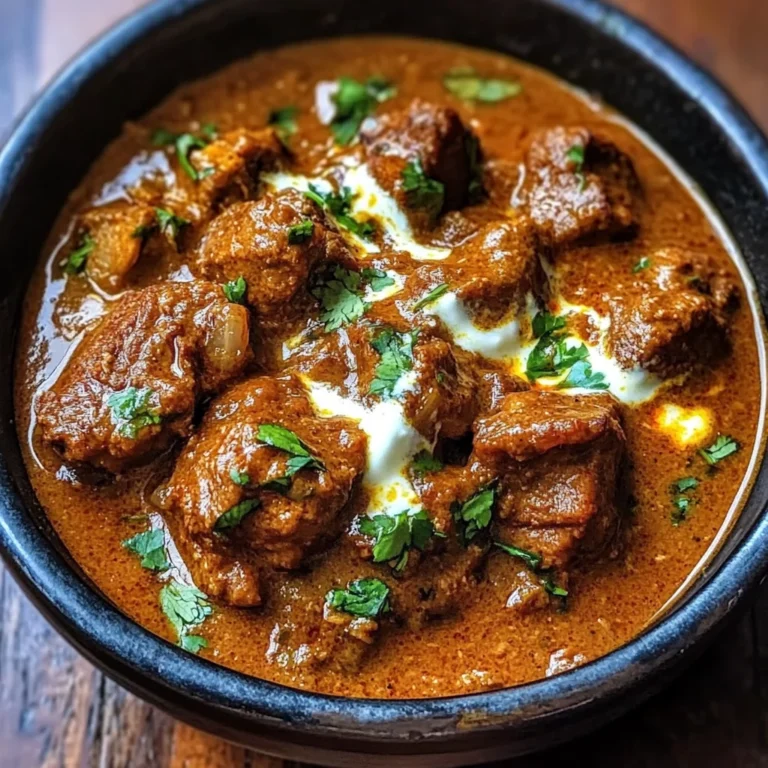 Slow-Cooked Lamb Rogan Josh with Kashmiri Chili and Yogurt