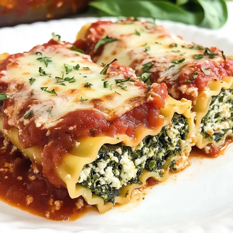 Spinach Lasagna Roll-Ups