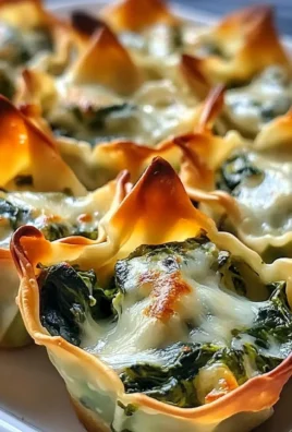 Spinach and Artichoke Wonton Cups