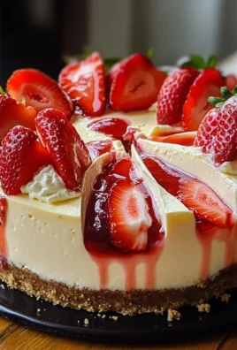 White Chocolate Strawberry Cheesecake