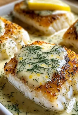 Baked Cod with Lemon-Dill Sauce
