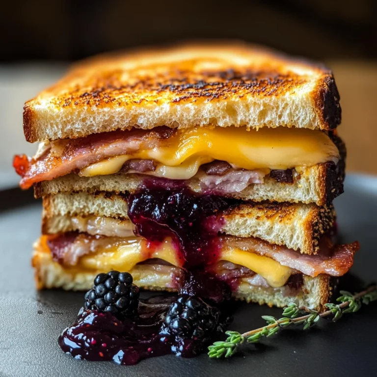 Blackberry Turkey Bacon Grilled Cheese