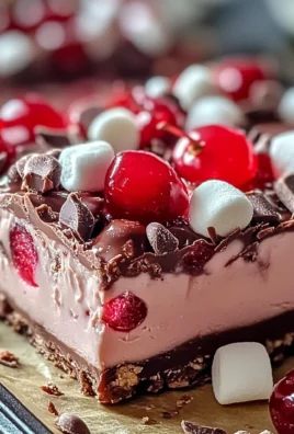 Cherry Marshmallow Fudge Bars