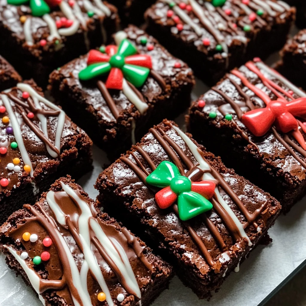 Christmas Present Brownies