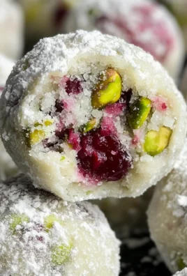 Cranberry Pistachio White Chocolate Truffles
