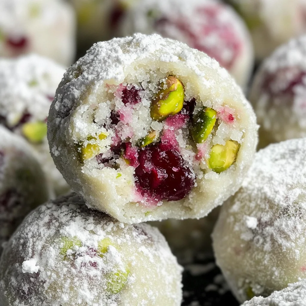 Cranberry Pistachio White Chocolate Truffles
