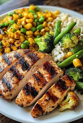 Grilled Chicken with Veggie Rice & Roasted Broccoli-Cauliflower