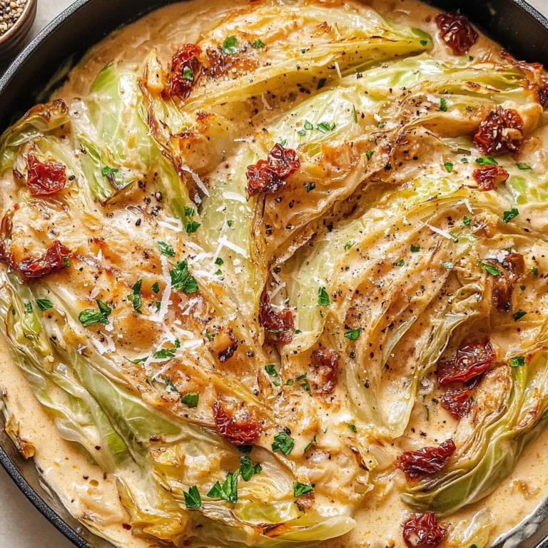 Marry Me Melting Cabbage with Creamy Tuscan Sauce