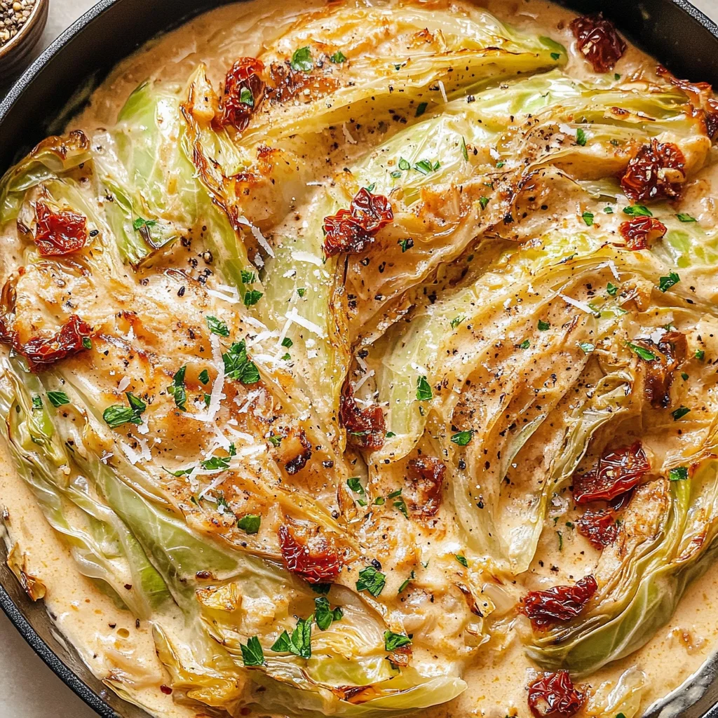 Marry Me Melting Cabbage with Creamy Tuscan Sauce