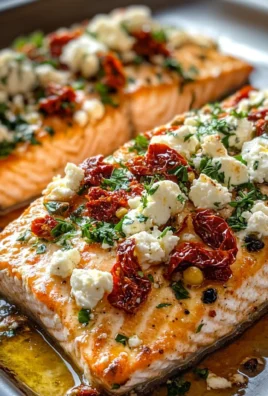 Mediterranean Baked Salmon With Feta & Sun-dried Tomatoes