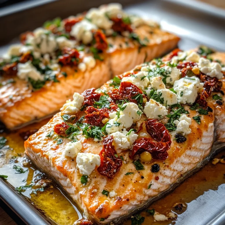 Mediterranean Baked Salmon With Feta & Sun-dried Tomatoes