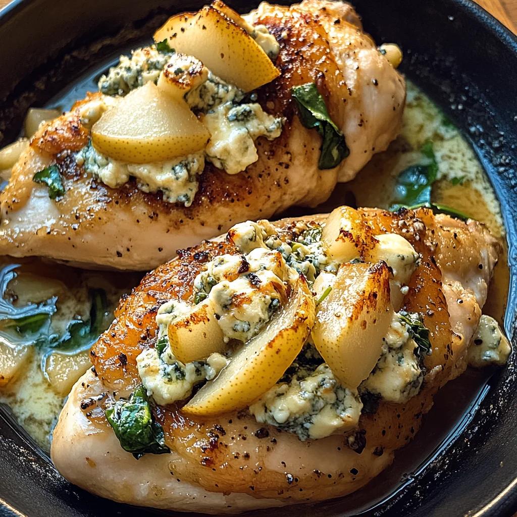 Pear and Gorgonzola Stuffed Chicken