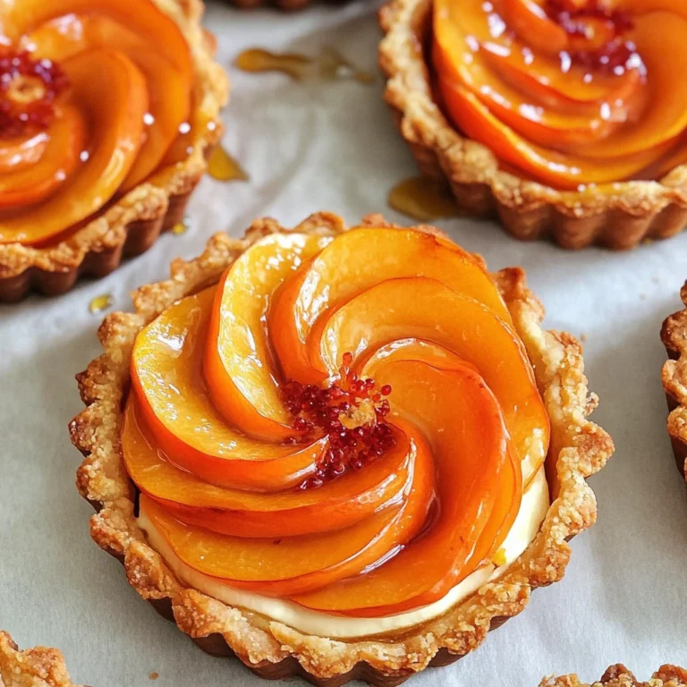 Persimmon Almond Rosette Tarts