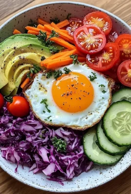 Rainbow Veggie and Sauerkraut Plate with Sunny Eggs