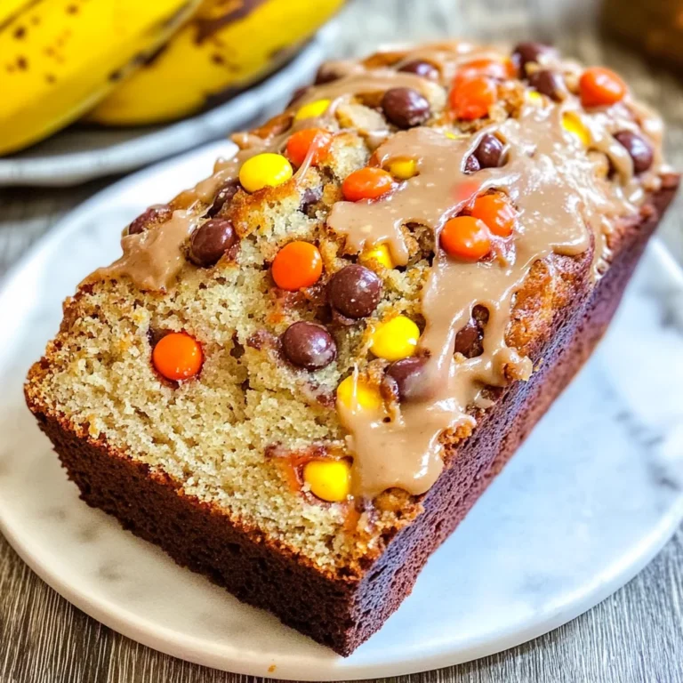 Reese's Pieces Peanut Butter Banana Bread