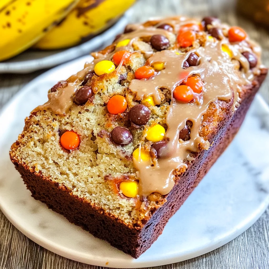 Reese's Pieces Peanut Butter Banana Bread