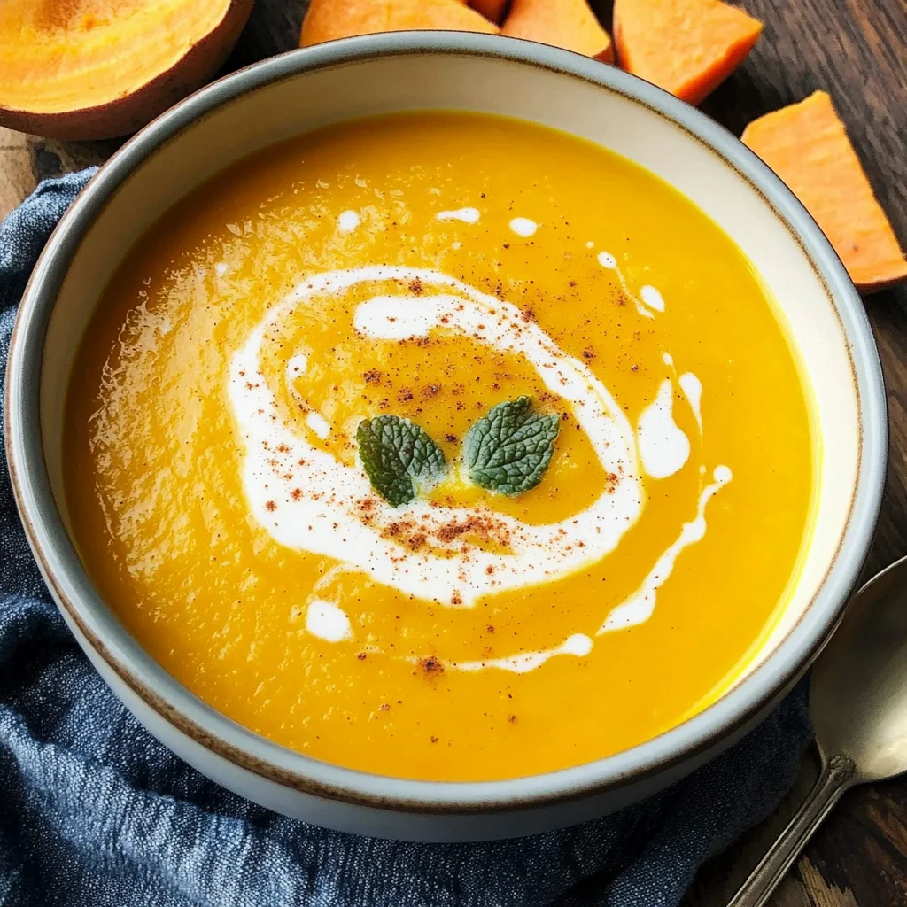 Roasted Butternut, Sweet Potato and Carrot Soup
