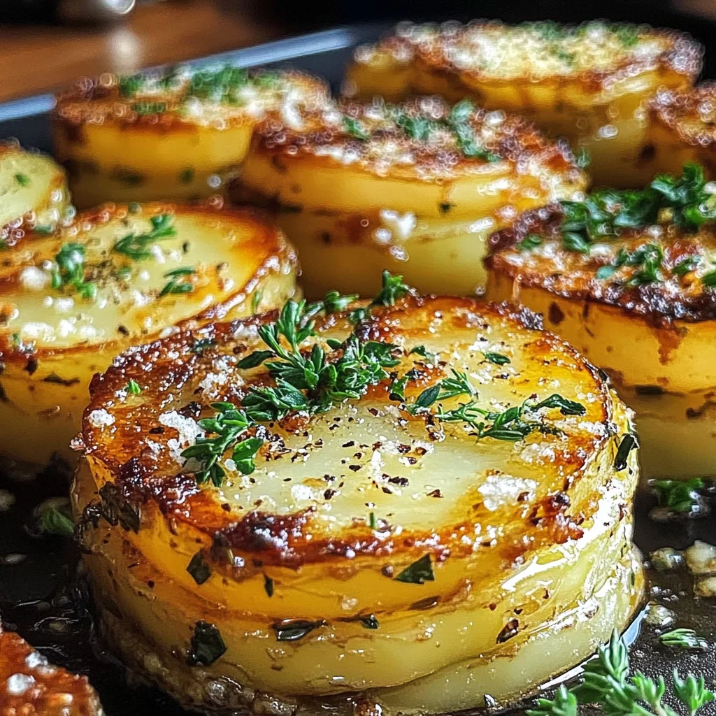 Roasted Garlic Parmesan Potato Stacks: A Flavorful Side Dish