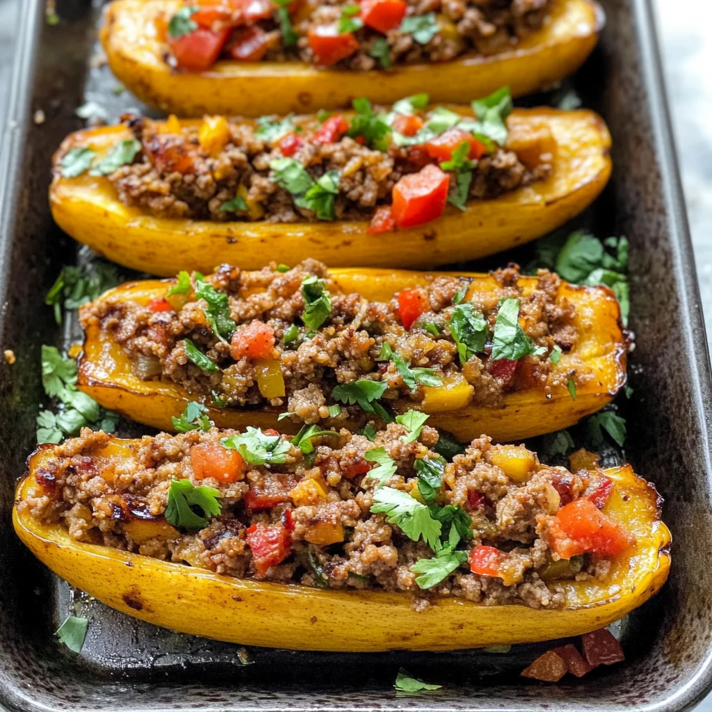 Stuffed Plantains (Canoas de Platanos)