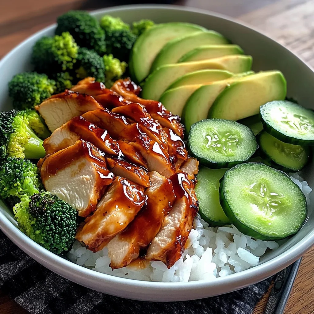 Teriyaki Chicken Rice Bowl with Fresh Veggies