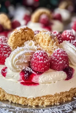 Vanillekipferl Dessert mit Himbeeren