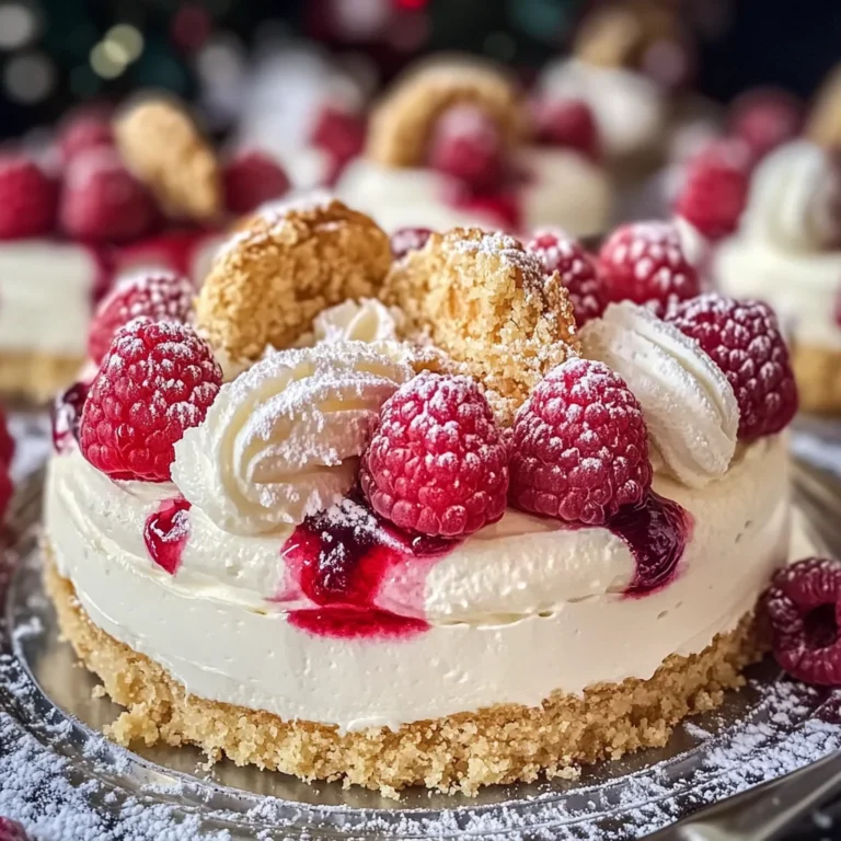 Vanillekipferl Dessert mit Himbeeren
