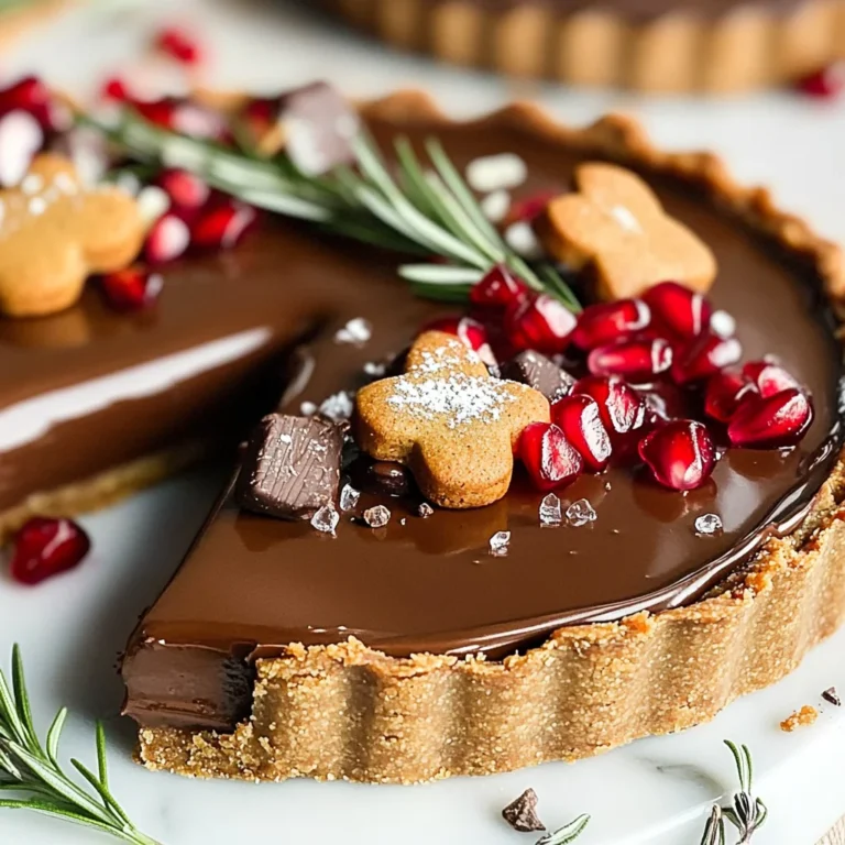 Vegan Gingerbread Chocolate Tart