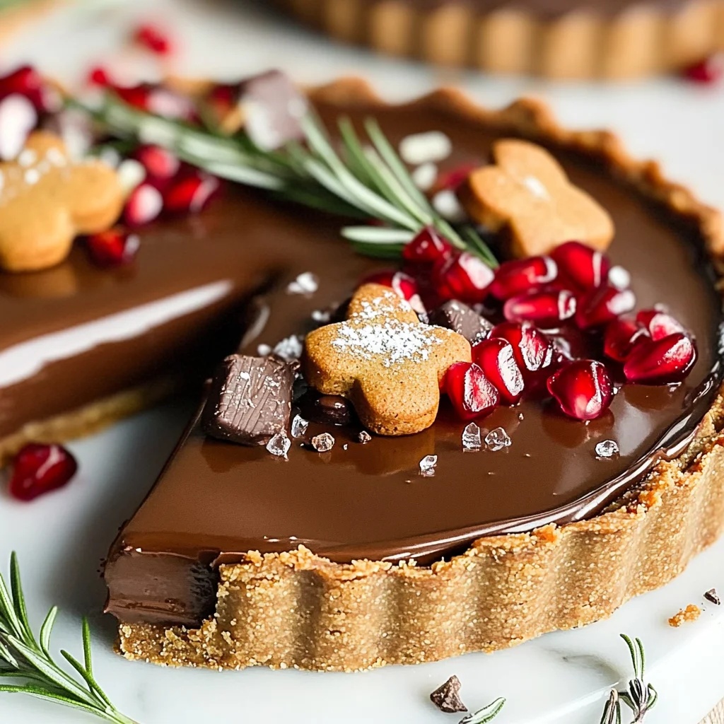 Vegan Gingerbread Chocolate Tart