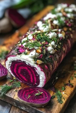 Beet and Goat Cheese Log