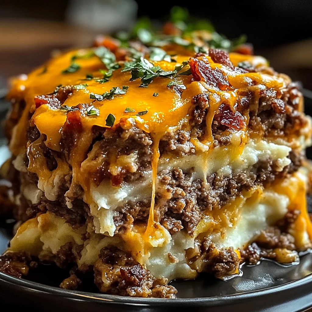 Cheesy Loaded Meatloaf Casserole