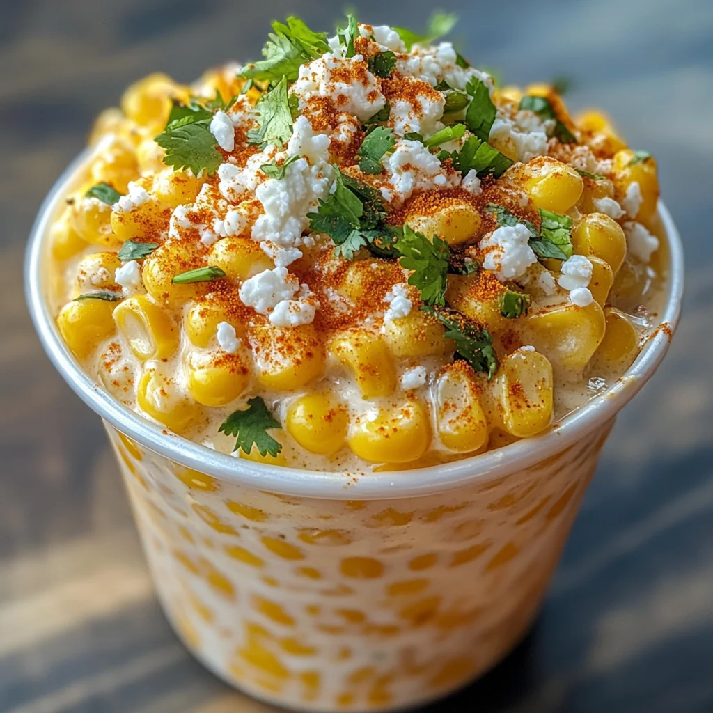 Creamy Mexican Street Corn in a Cup (Esquites) Delight!